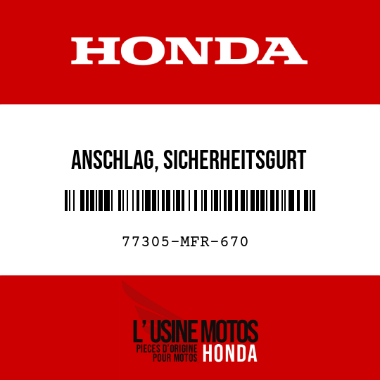 image de 77305-MFR-670 ANSCHLAG, SICHERHEITSGURT