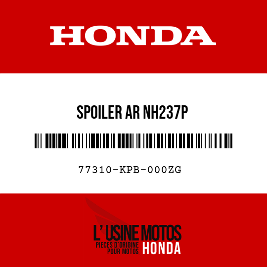 image de 77310-KPB-000ZG SPOILER AR NH237P
