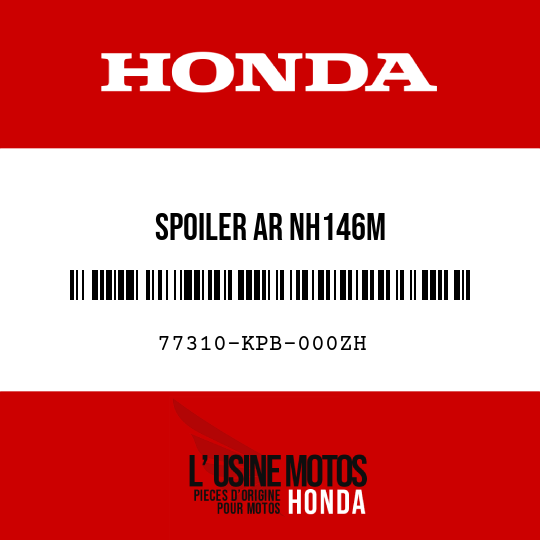 image de 77310-KPB-000ZH SPOILER AR NH146M