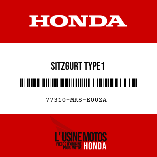 image de 77310-MKS-E00ZA SITZGURT TYPE1