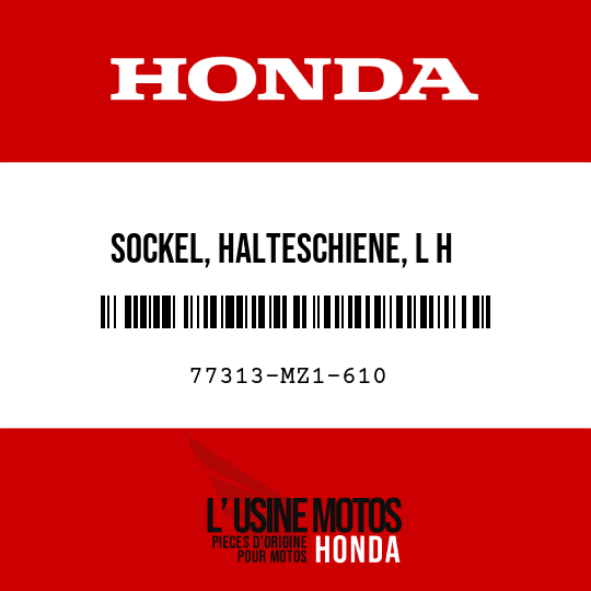 image de 77313-MZ1-610 SOCKEL, HALTESCHIENE, L H