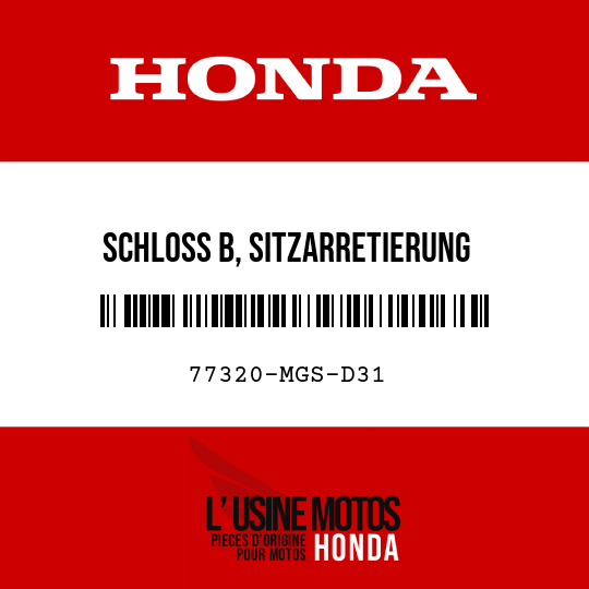 image de 77320-MGS-D31 SCHLOSS B, SITZARRETIERUNG