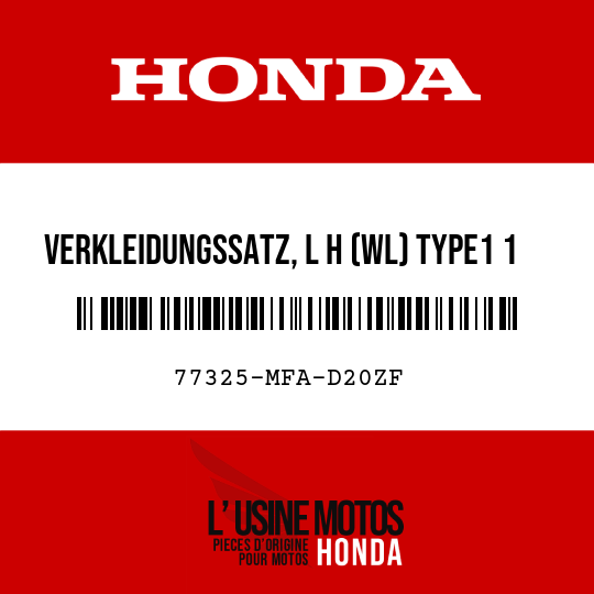 image de 77325-MFA-D20ZF VERKLEIDUNGSSATZ, L H (WL) TYPE1 1 