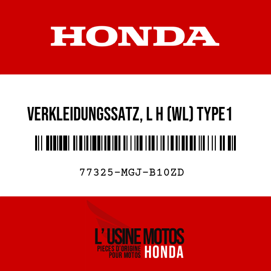 image de 77325-MGJ-B10ZD VERKLEIDUNGSSATZ, L H (WL) TYPE1