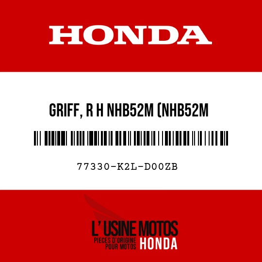 image de 77330-K2L-D00ZB GRIFF, R H NHB52M (NHB52M CARBONIUM-GRAUMETALLIC MATT)