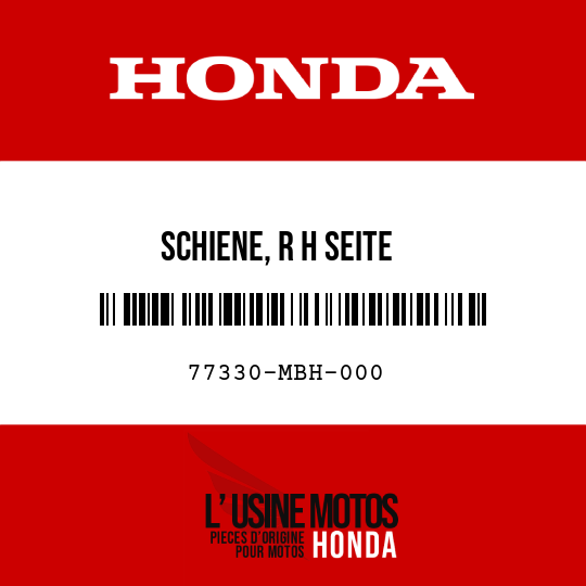 image de 77330-MBH-000 SCHIENE, R H SEITE