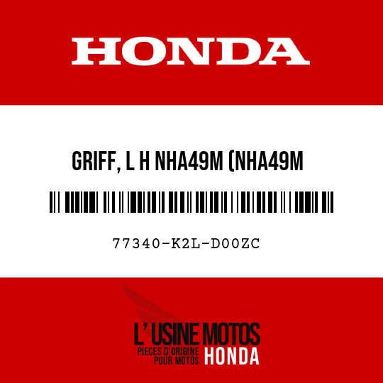 image de 77340-K2L-D00ZC GRIFF, L H NHA49M (NHA49M GLAENZENDES SILBER-METALLIC)