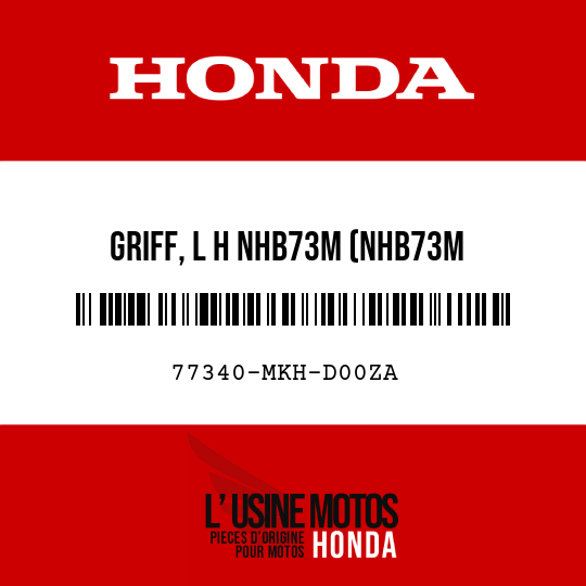 image de 77340-MKH-D00ZA GRIFF, L H NHB73M (NHB73M ALPA-SILBERMETALLIC MATT)