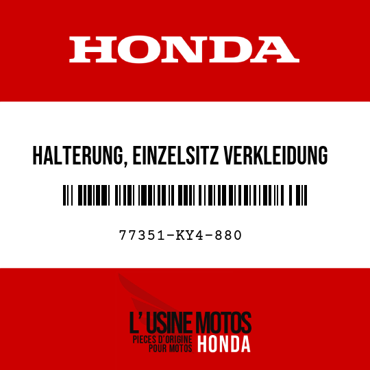 image de 77351-KY4-880 HALTERUNG, EINZELSITZ VERKLEIDUNG