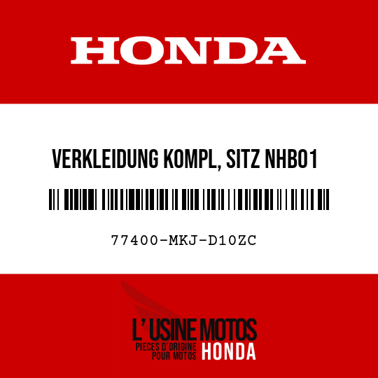 image de 77400-MKJ-D10ZC VERKLEIDUNG KOMPL, SITZ NHB01 (NHB01 GRAFIT-SCHWARZ)