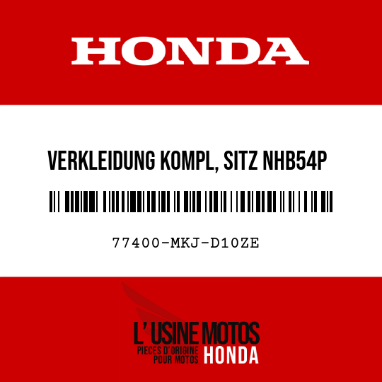 image de 77400-MKJ-D10ZE VERKLEIDUNG KOMPL, SITZ NHB54P (NHB54P GLARE-WEISS PERLEFFEKT MATT)