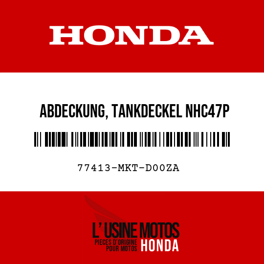 image de 77413-MKT-D00ZA ABDECKUNG, TANKDECKEL NHC47P (NHC47P DUNKLES SCHLAMMGRAU PERLEFFEKT)