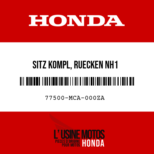image de 77500-MCA-000ZA SITZ KOMPL, RUECKEN NH1 