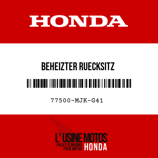image de 77500-MJK-G41 BEHEIZTER RUECKSITZ