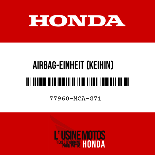 image de 77960-MCA-G71 AIRBAG-EINHEIT (KEIHIN)