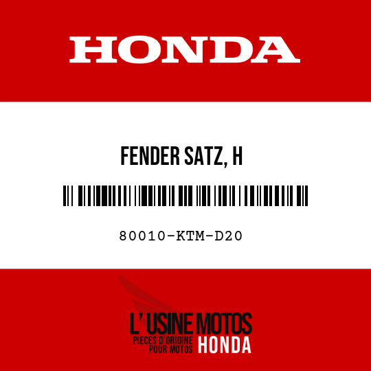 image de 80010-KTM-D20 FENDER SATZ, H
