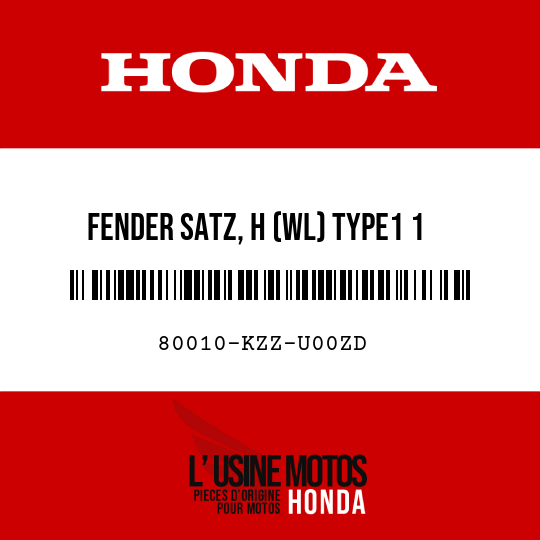 image de 80010-KZZ-U00ZD FENDER SATZ, H (WL) TYPE1 1