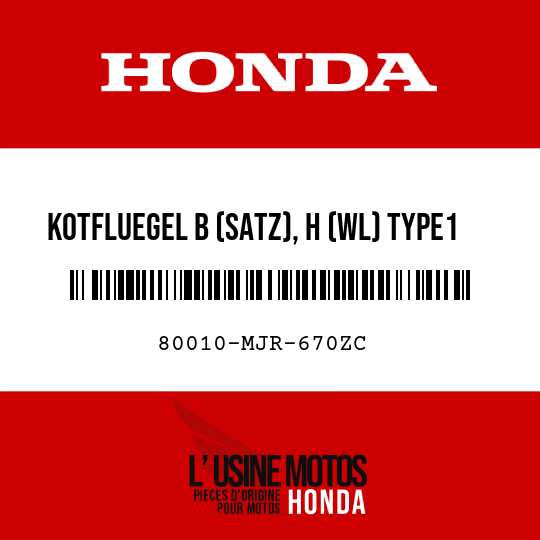 image de 80010-MJR-670ZC KOTFLUEGEL B (SATZ), H (WL) TYPE1
