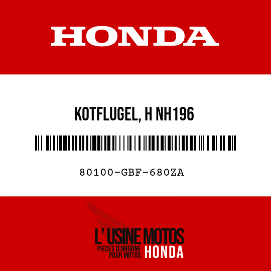 image de 80100-GBF-680ZA KOTFLUGEL, H NH196 