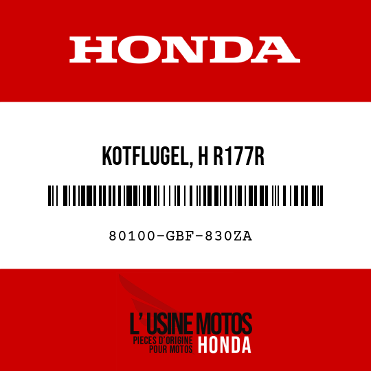 image de 80100-GBF-830ZA KOTFLUGEL, H R177R 