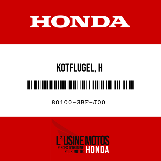 image de 80100-GBF-J00 KOTFLUGEL, H