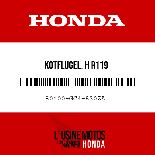image de 80100-GC4-830ZA KOTFLUGEL, H R119 