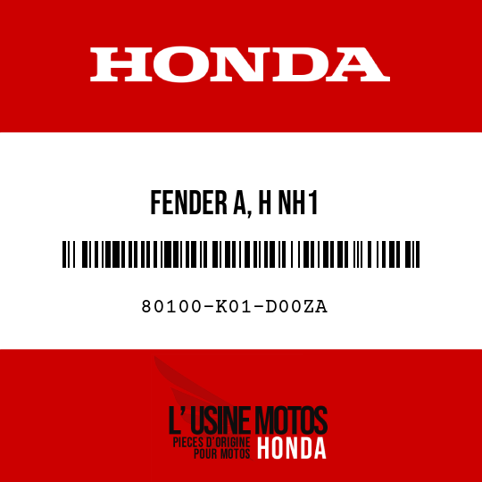 image de 80100-K01-D00ZA FENDER A, H NH1