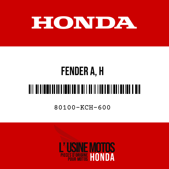 image de 80100-KCH-600 FENDER A, H