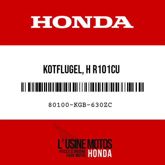 image de 80100-KGB-630ZC KOTFLUGEL, H R101CU 