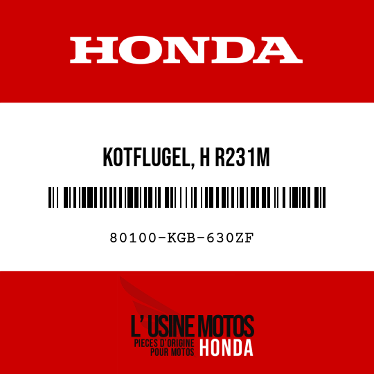 image de 80100-KGB-630ZF KOTFLUGEL, H R231M 