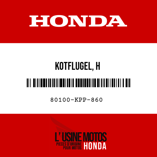 image de 80100-KPP-860 KOTFLUGEL, H