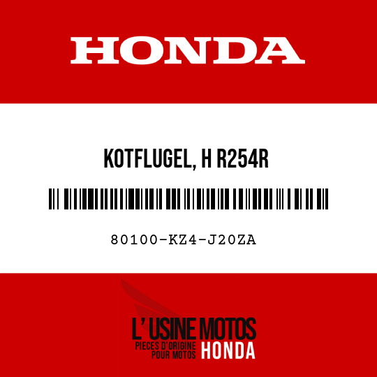 image de 80100-KZ4-J20ZA KOTFLUGEL, H R254R 