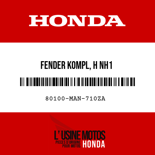 image de 80100-MAN-710ZA FENDER KOMPL, H NH1 