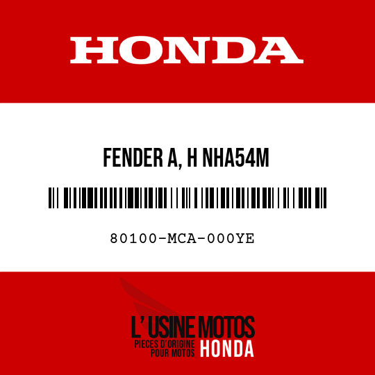 image de 80100-MCA-000YE FENDER A, H NHA54M