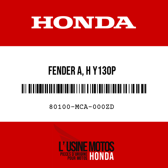 image de 80100-MCA-000ZD FENDER A, H Y130P 
