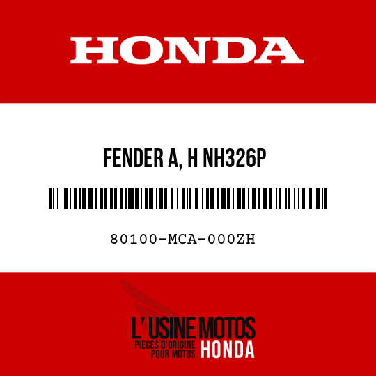image de 80100-MCA-000ZH FENDER A, H NH326P 