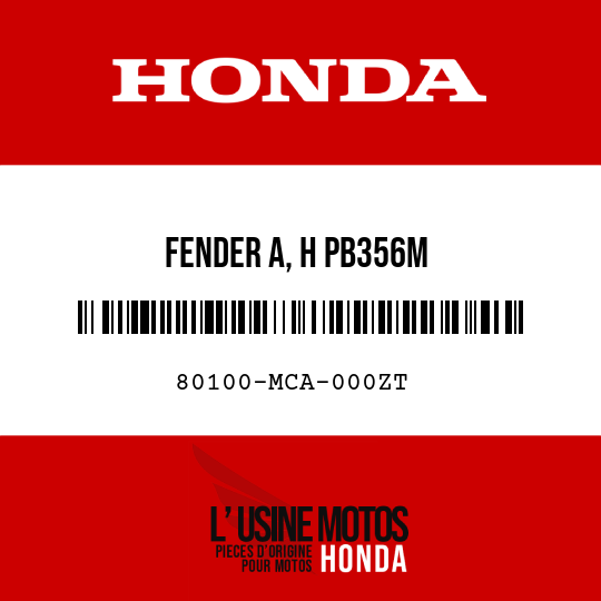 image de 80100-MCA-000ZT FENDER A, H PB356M 