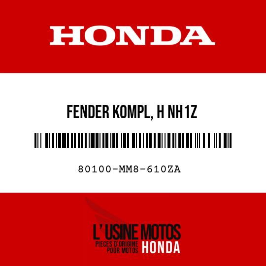 image de 80100-MM8-610ZA FENDER KOMPL, H NH1Z 