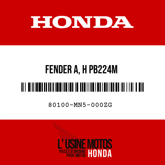 image de 80100-MN5-000ZG FENDER A, H PB224M 