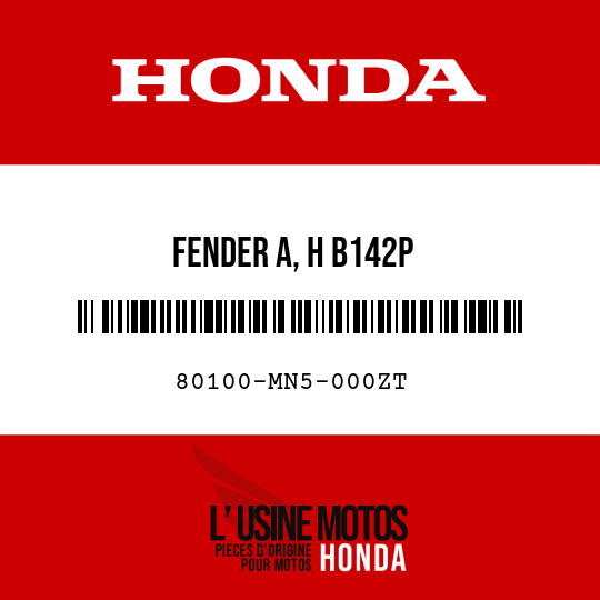 image de 80100-MN5-000ZT FENDER A, H B142P 