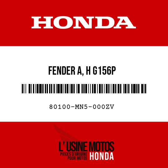 image de 80100-MN5-000ZV FENDER A, H G156P 