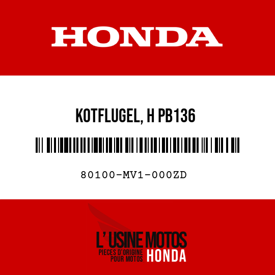 image de 80100-MV1-000ZD KOTFLUGEL, H PB136