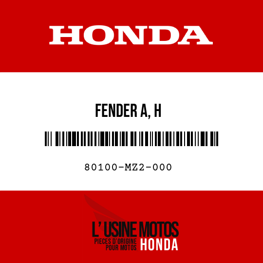 image de 80100-MZ2-000 FENDER A, H