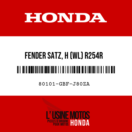 image de 80101-GBF-J80ZA FENDER SATZ, H (WL) R254R 