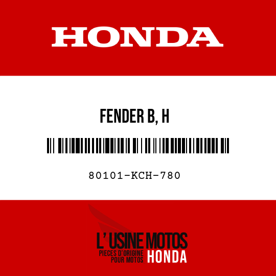 image de 80101-KCH-780 FENDER B, H