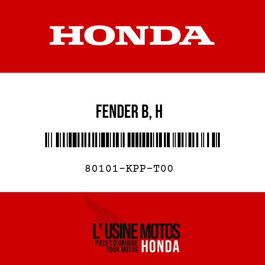 image de 80101-KPP-T00 FENDER B, H