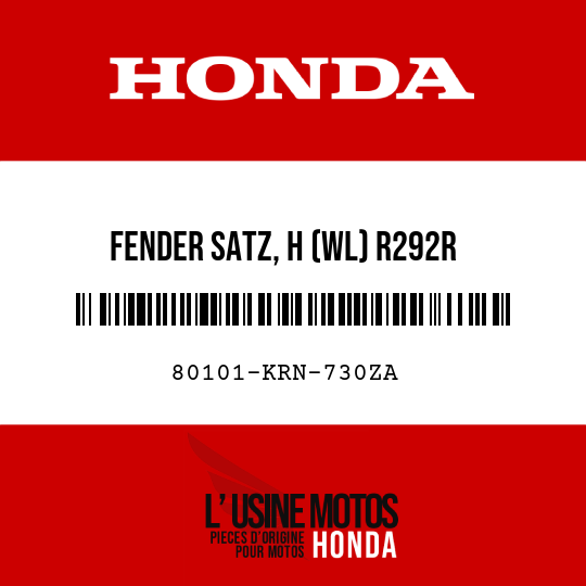 image de 80101-KRN-730ZA FENDER SATZ, H (WL) R292R 