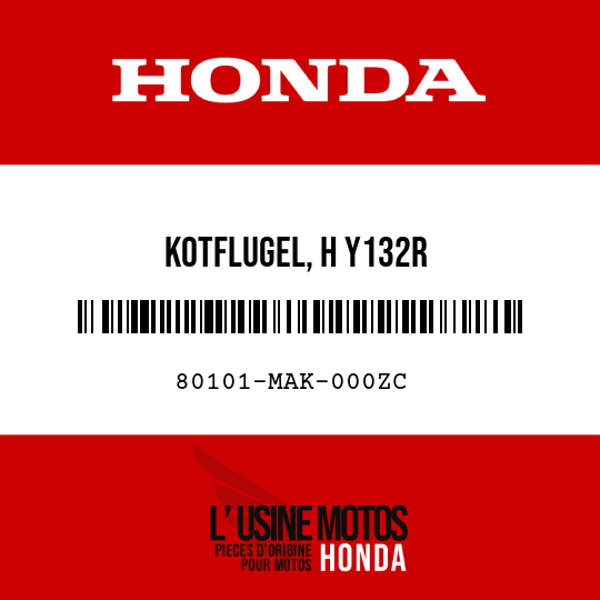 image de 80101-MAK-000ZC KOTFLUGEL, H Y132R 