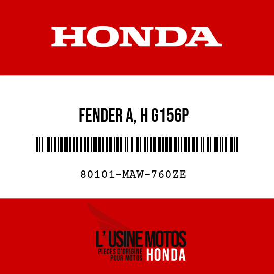 image de 80101-MAW-760ZE FENDER A, H G156P 