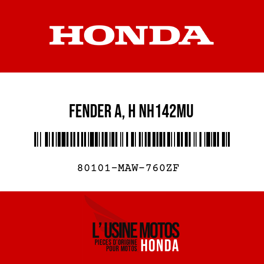 image de 80101-MAW-760ZF FENDER A, H NH142MU 